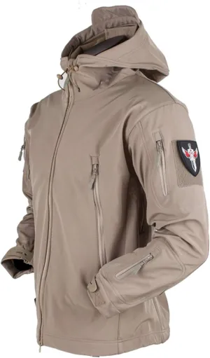 All-Weather Military-Grade Tactical Jacket,Men's Hooded Tactical Jacket Water Resistant Soft Shell Snow Ski Coats