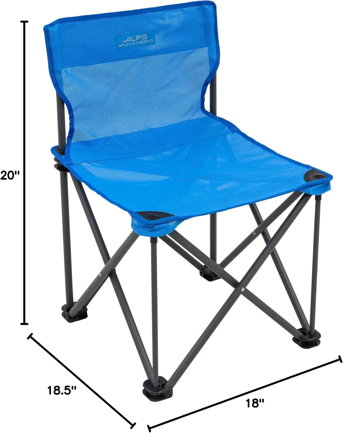ALPS Mountaineering Adventure Folding Camping Chairs - Durable Mesh Fabric Over Powder Coated Aluminum with Simple Compact Design and Shoulder Carry Bag