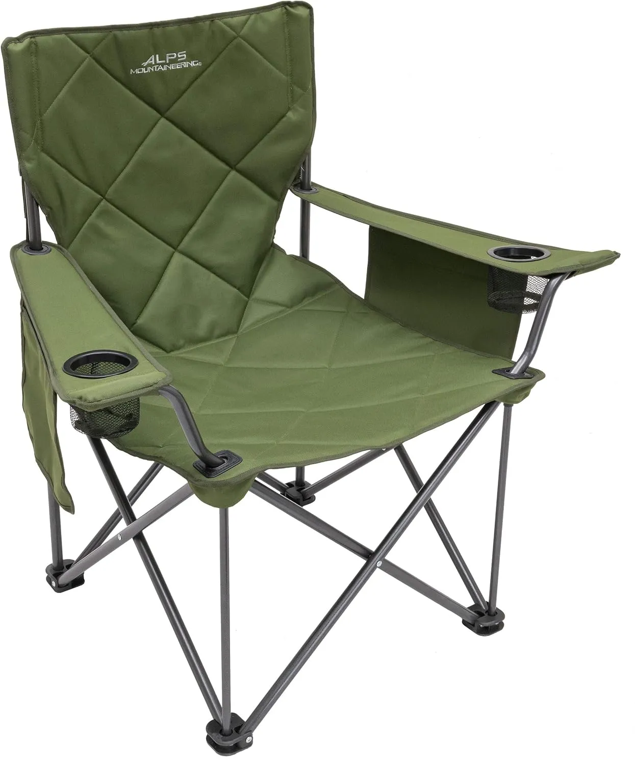 ALPS Mountaineering King Kong Camping Chairs for Adults with Mesh Cup Holders and Pockets, Built Durable and Reliable with Compact Foldable Steel Frame
