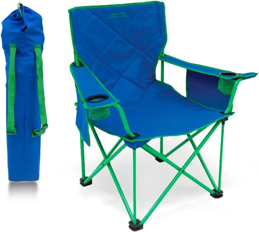 ALPS Mountaineering King Kong Camping Chairs for Adults with Mesh Cup Holders and Pockets, Built Durable and Reliable with Compact Foldable Steel Frame