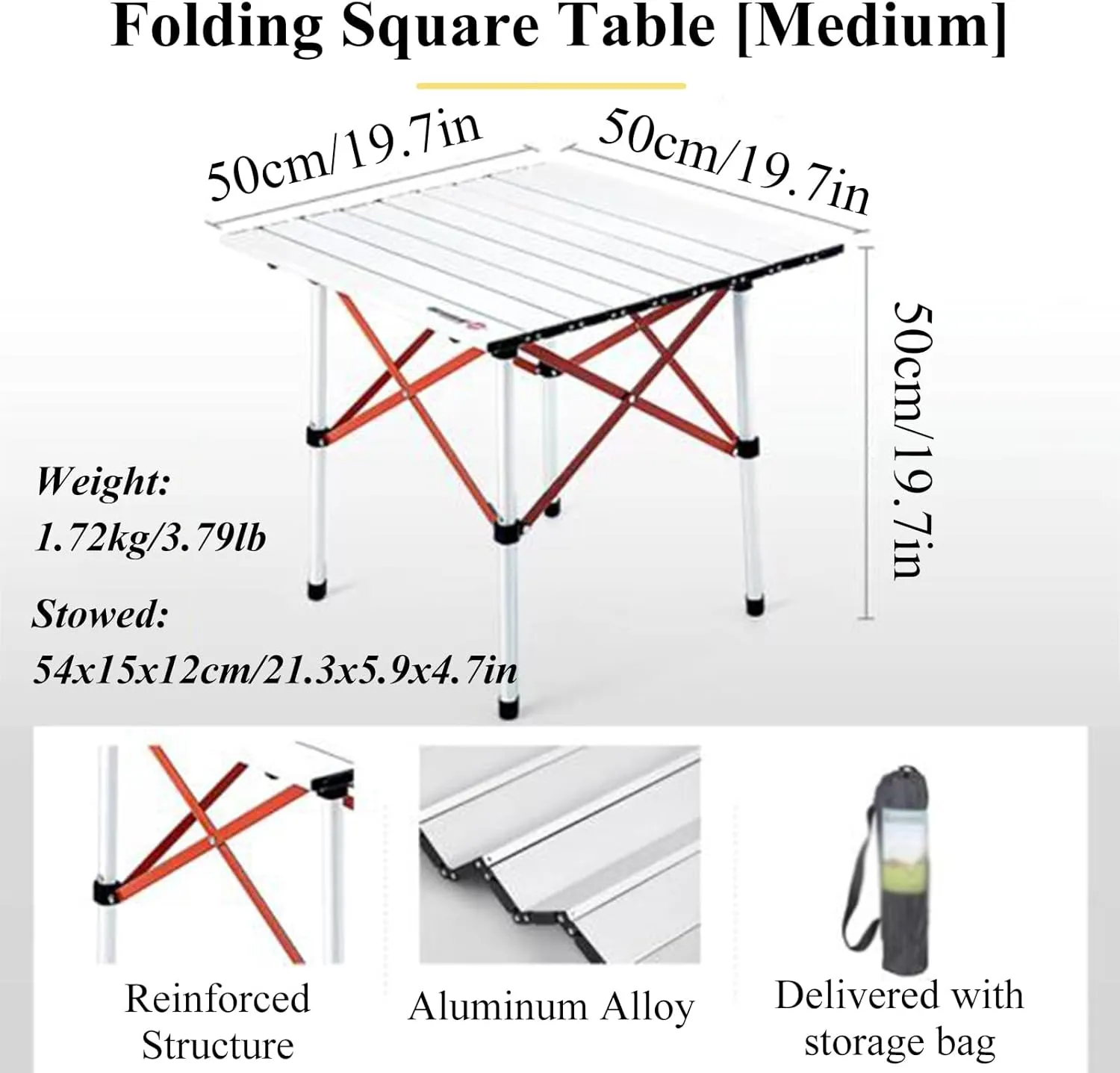 Aluminum Alloy Camping Table Folding Picnic Tables Ultralight Compact Camping Table Roll Up Table Top for Camping Hiking