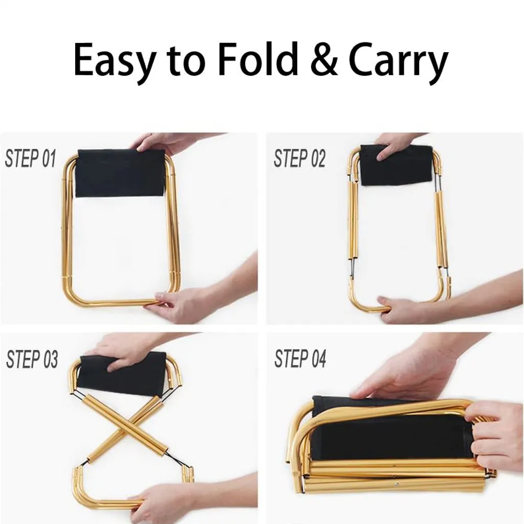 Aluminum Camping Stool Portable Folding Sports Travel Camp Fishing Chair Outdoor Small