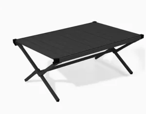 Aluminum Double-Sided Ultra-Lightweight Outdoor Folding Table Sturdy and Durable Camping Table Portable Picnic Table Easy to Install Beach Table Patio Table