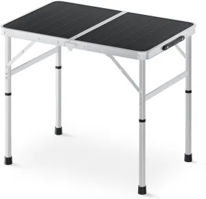 Aluminum Foldable Camping Table 24" Adjustable Height Dining Table Picnic Desk