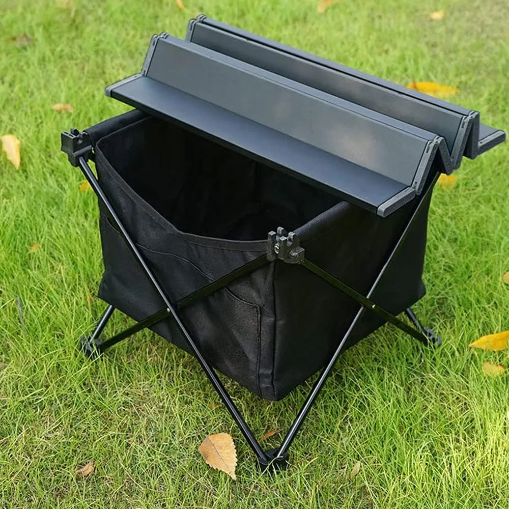 Aluminum Folding Camping Table,Portable Beach Table,Lightweight Aluminum Collapsible Table,Top Camping Side Tables with Storage Bag for Outdoor Picnic