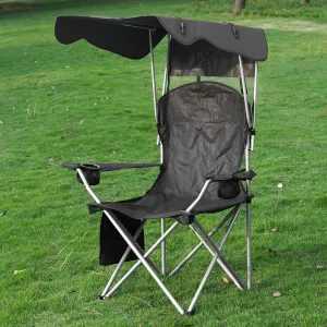 Amazing for less Folding Chair – Portable Outdoor Camping & Beach Chair (Black (Shade), (1-Pack))
