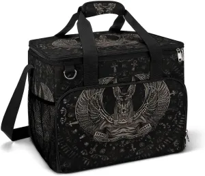 Anubis Egyptian God Cooler Bag, Collapsible Soft Sided Cooler, Large Leakproof Camping Cooler, Portable Travel Cooler for Camping, Road Trips