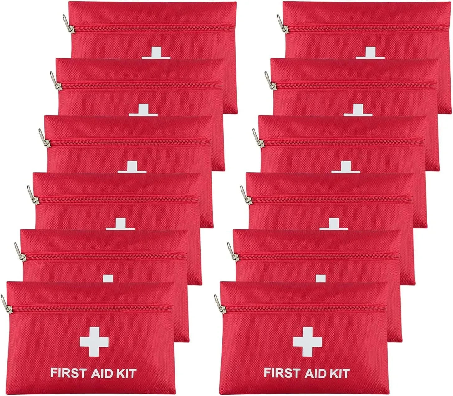 AOUTACC 12 Pack First Aid Kit Empty Bag, Travel Empty First Aid Kit Pouch Bag for Emergency at Home, Office, Car, Outdoors, Boat, Camping, Hiking(Bag Only)