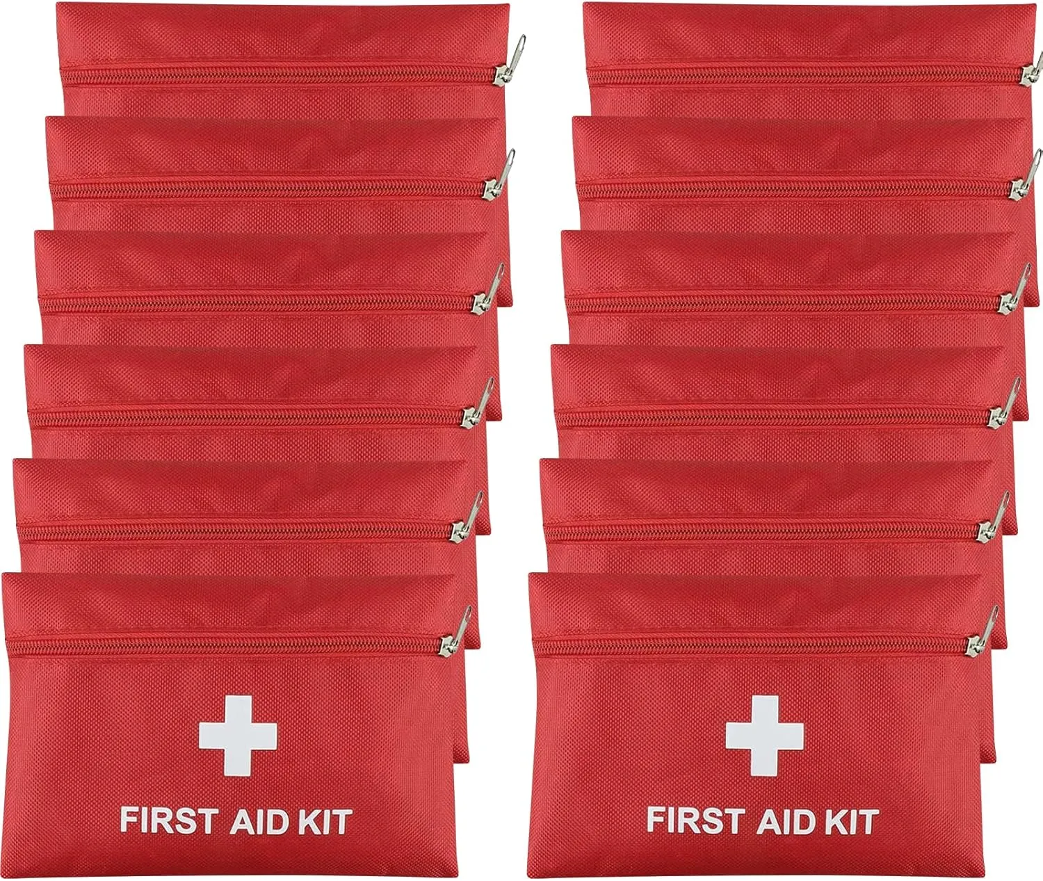AOUTACC 12 Pack First Aid Kit Empty Bag, Travel Empty First Aid Kit Pouch Bag for Emergency at Home, Office, Car, Outdoors, Camping(Bag Only)