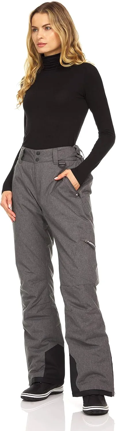 Arctic Quest Women's Snow Ski Pants Water Resistant Softshell Insulated Flare for Snowboarding Hiking Winter Outdoor Pants