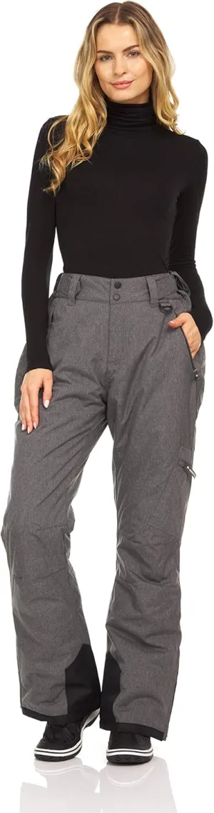 Arctic Quest Women's Snow Ski Pants Water Resistant Softshell Insulated Flare for Snowboarding Hiking Winter Outdoor Pants
