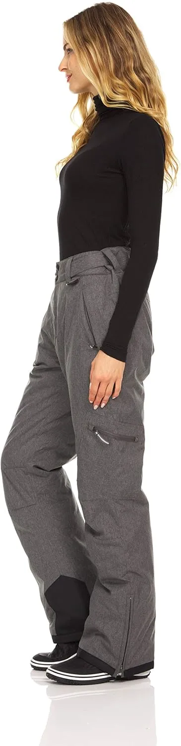 Arctic Quest Women's Snow Ski Pants Water Resistant Softshell Insulated Flare for Snowboarding Hiking Winter Outdoor Pants