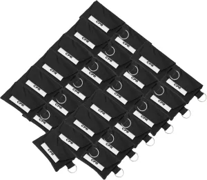 ASA TECHMED 25 Pack CPR Face Mask Key Chain Kit with Gloves | One Way Valve Face Shield Mask First Aid Kit, for Travel, Home, Office, Boat, Car, EMS, Firefighters, Nurses, First Responders (Black)