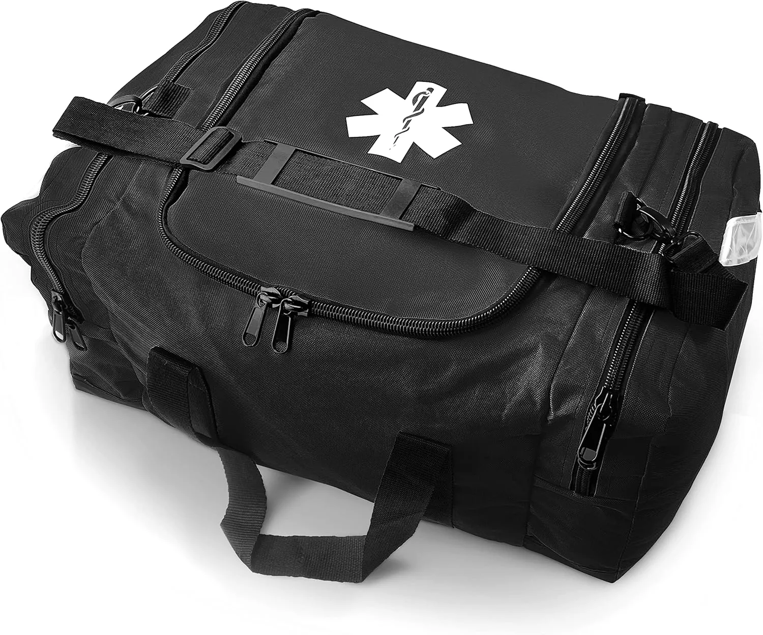 ASA TECHMED Large EMT First Responder Trauma Medical Bag Empty for Home 21x12x9 Inches, Office, School, EMTs, Paramedics, First Responders, Black