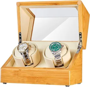 Automatic Watch Winder,in Wood Shell and Leather Pillow Carbon Fiber Leather, Silent Motor and 5 ModesHoliday Gift (A 3 0) (A 3 0)