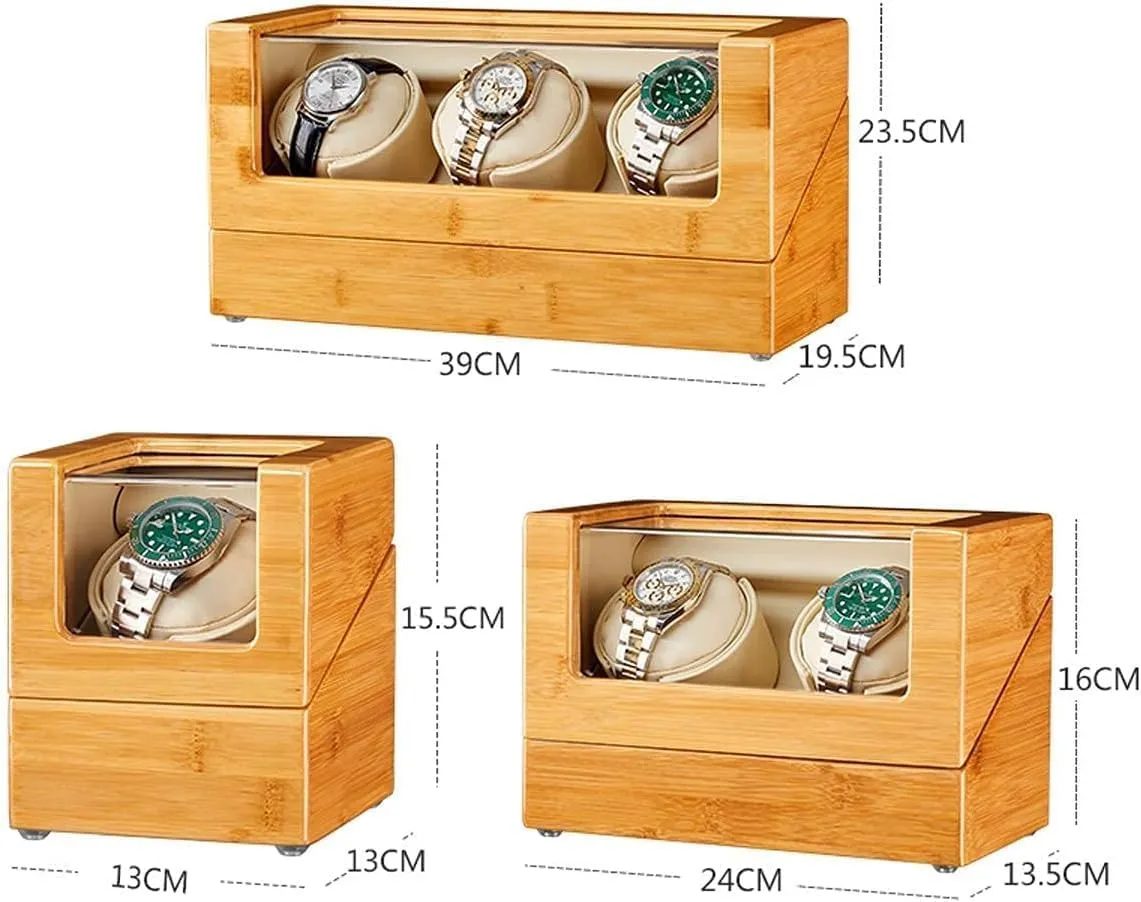 Automatic Watch Winder,in Wood Shell and Leather Pillow Carbon Fiber Leather, Silent Motor and 5 ModesHoliday Gift (A 3 0) (A 3 0)