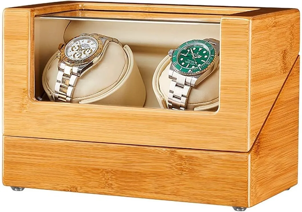 Automatic Watch Winder,in Wood Shell and Leather Pillow Carbon Fiber Leather, Silent Motor and 5 ModesHoliday Gift (A 3 0) (A 3 0)