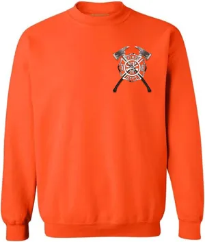 Awkward Styles Firefighter Sweatshirt Unisex Fire Dept. Shield Axes Sweater