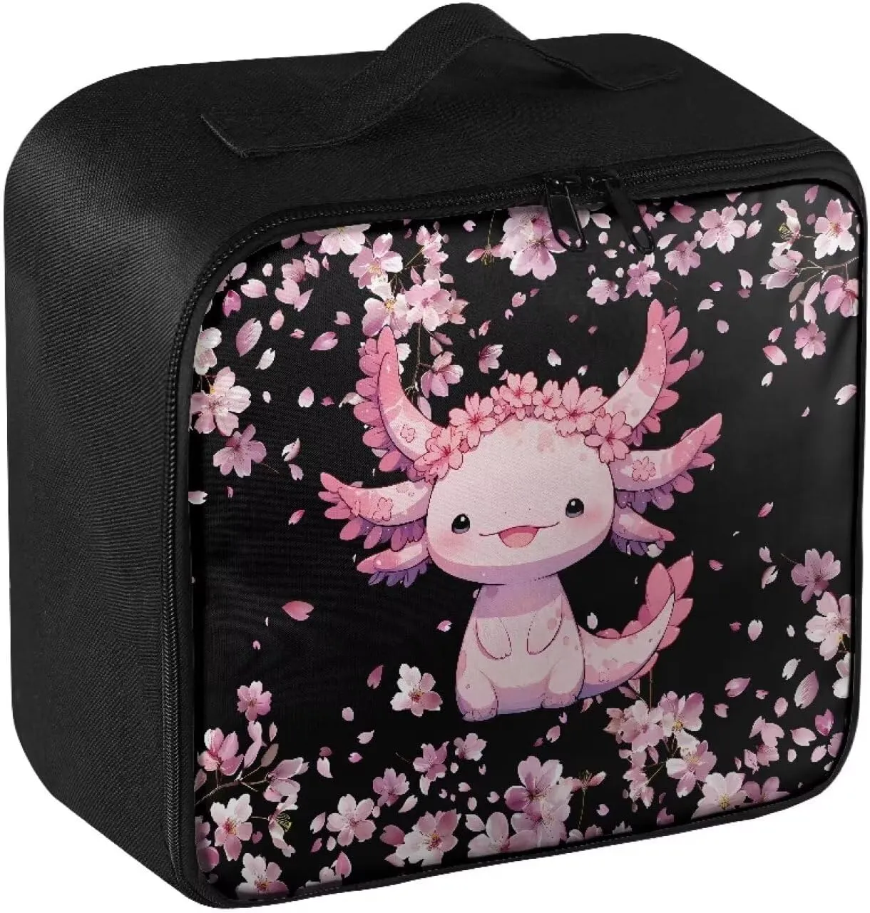 Axolotl First Aid Bag Empty Cute Travel Medicine Bag Cherry Blossoms First Aid Pouches Empty Medium Medical Storage Bag for Camping Hiking Home Travel