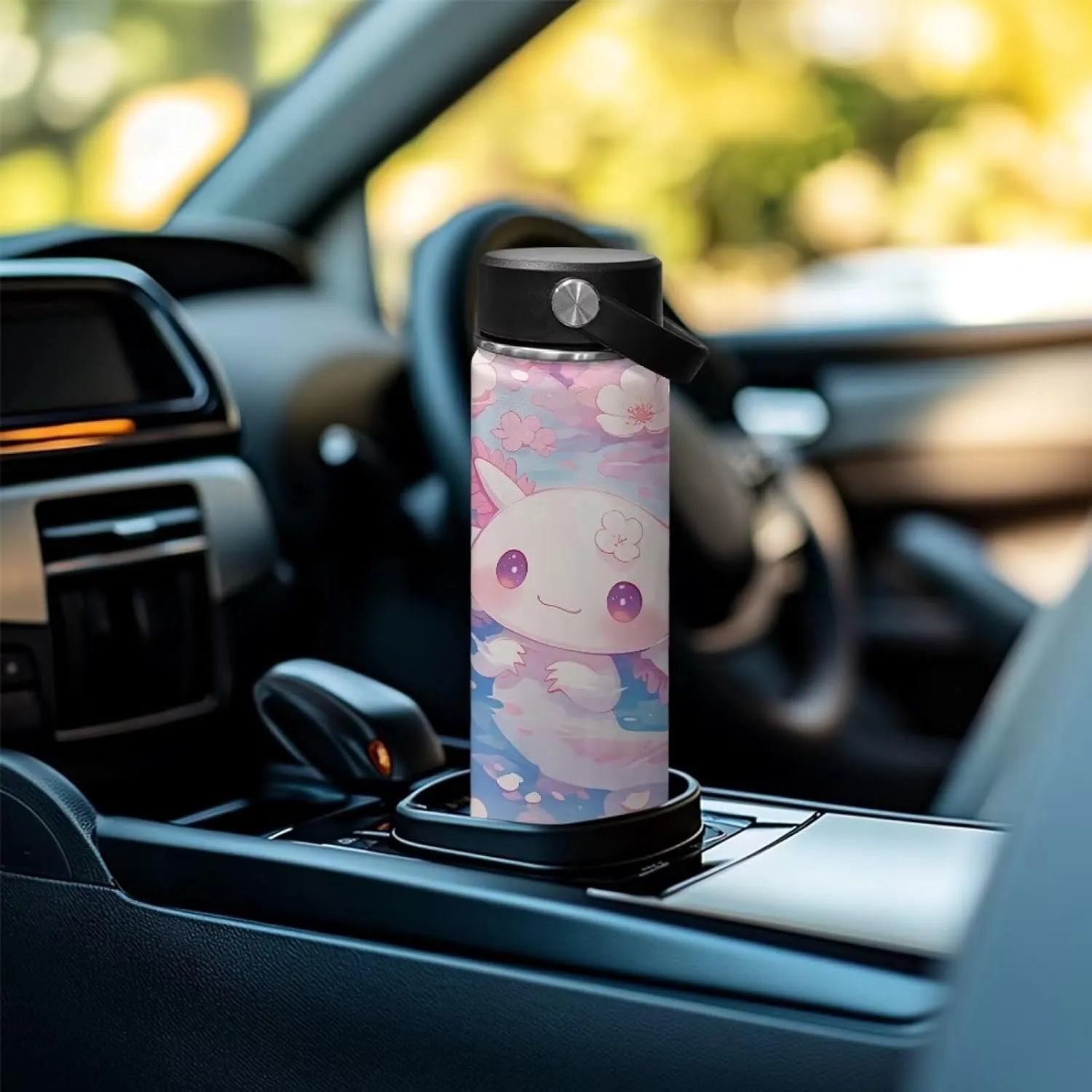 Axolotl Stainless Steel Sports Automotive Travel Wide Mouth Bottle for Coffee Hot Drink and Cold Drink Water Vacuum Flask for Office School Home
