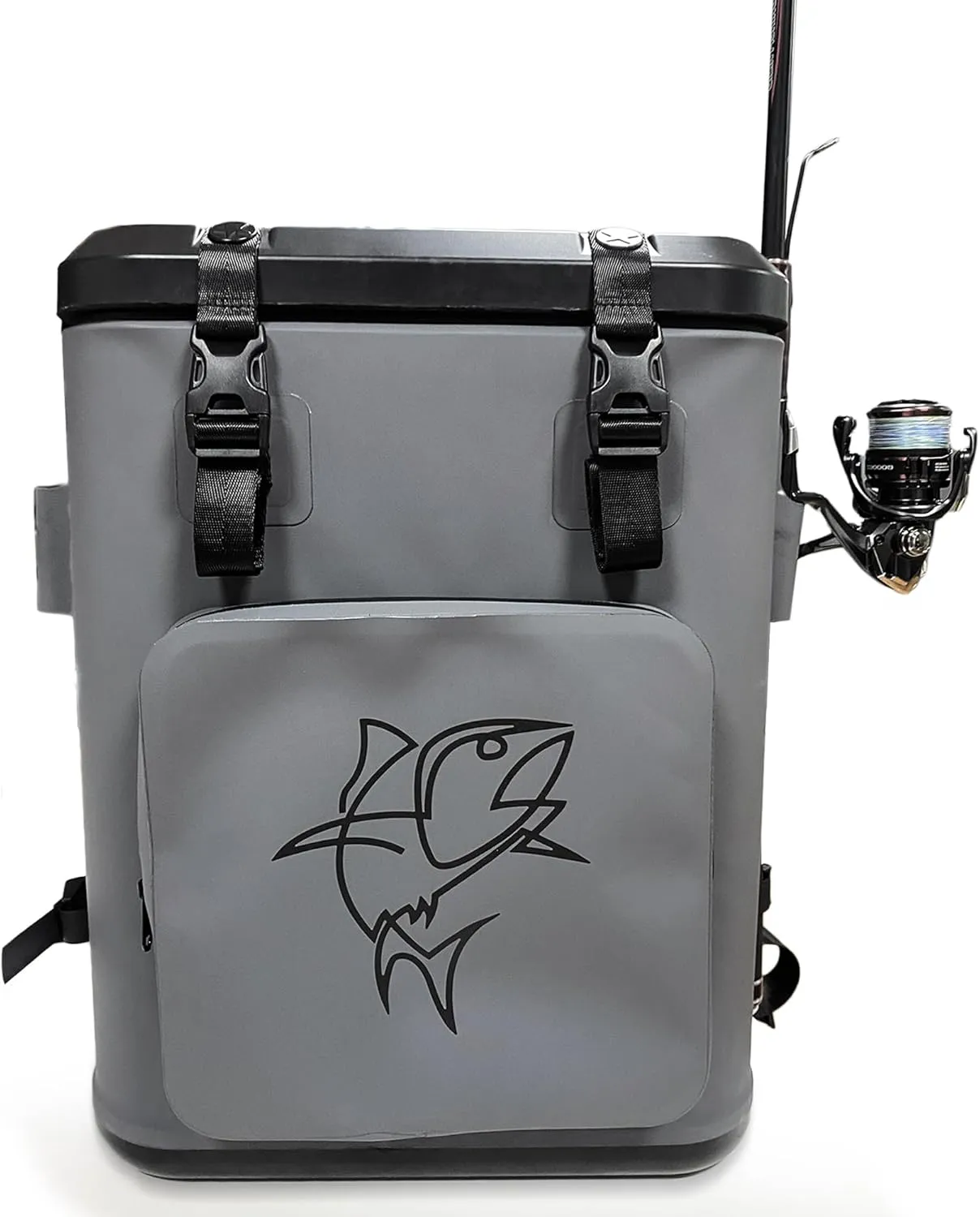 Backpack Coolers Insulated Leak Proof, Fishing Backpack with Cooler Lightweight, Magnetic Closure Waterproof Durable for Camping & Hiking - Gray