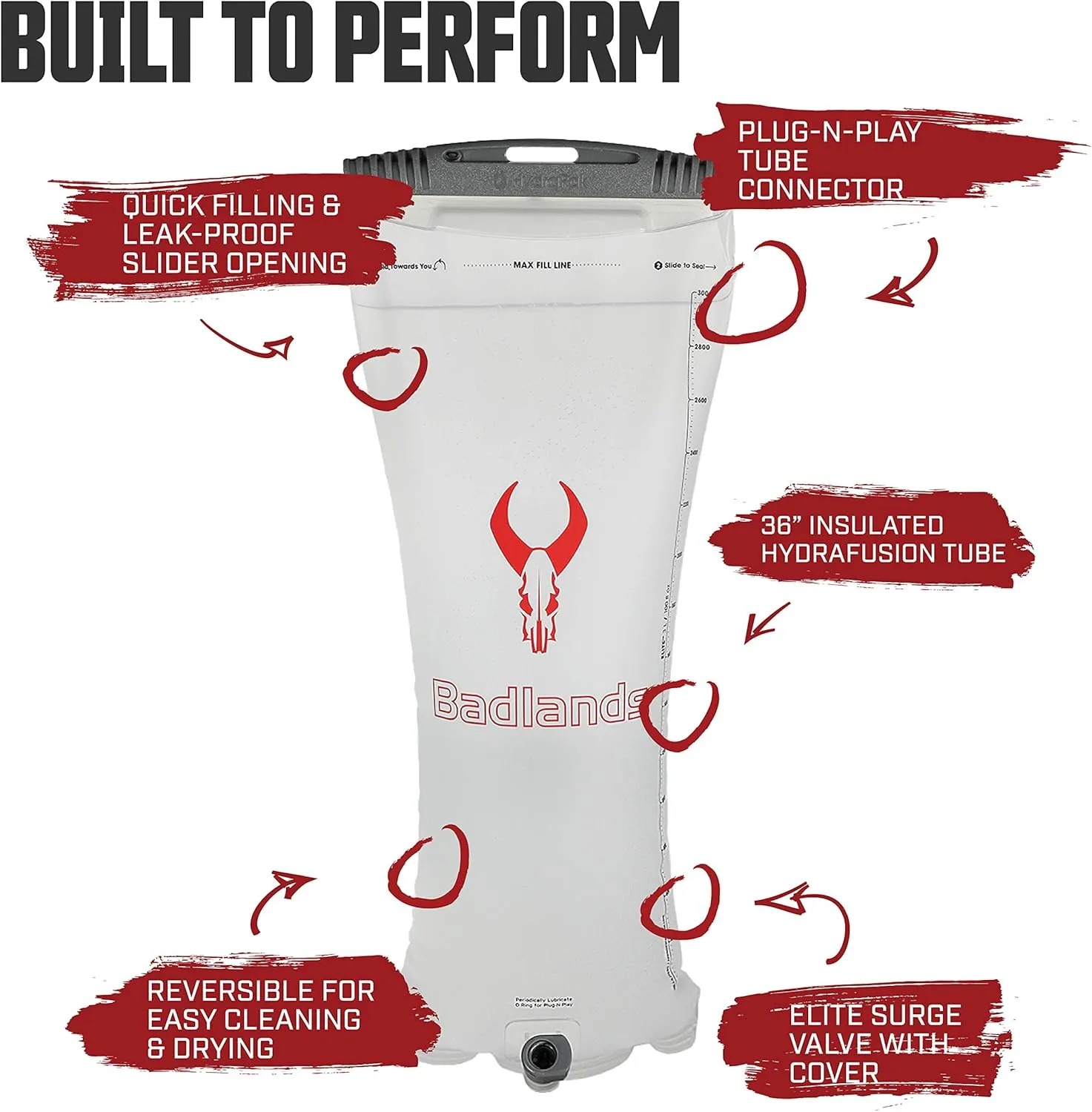 Badlands Hydration Reservoir with Insulated Drinking Tube
