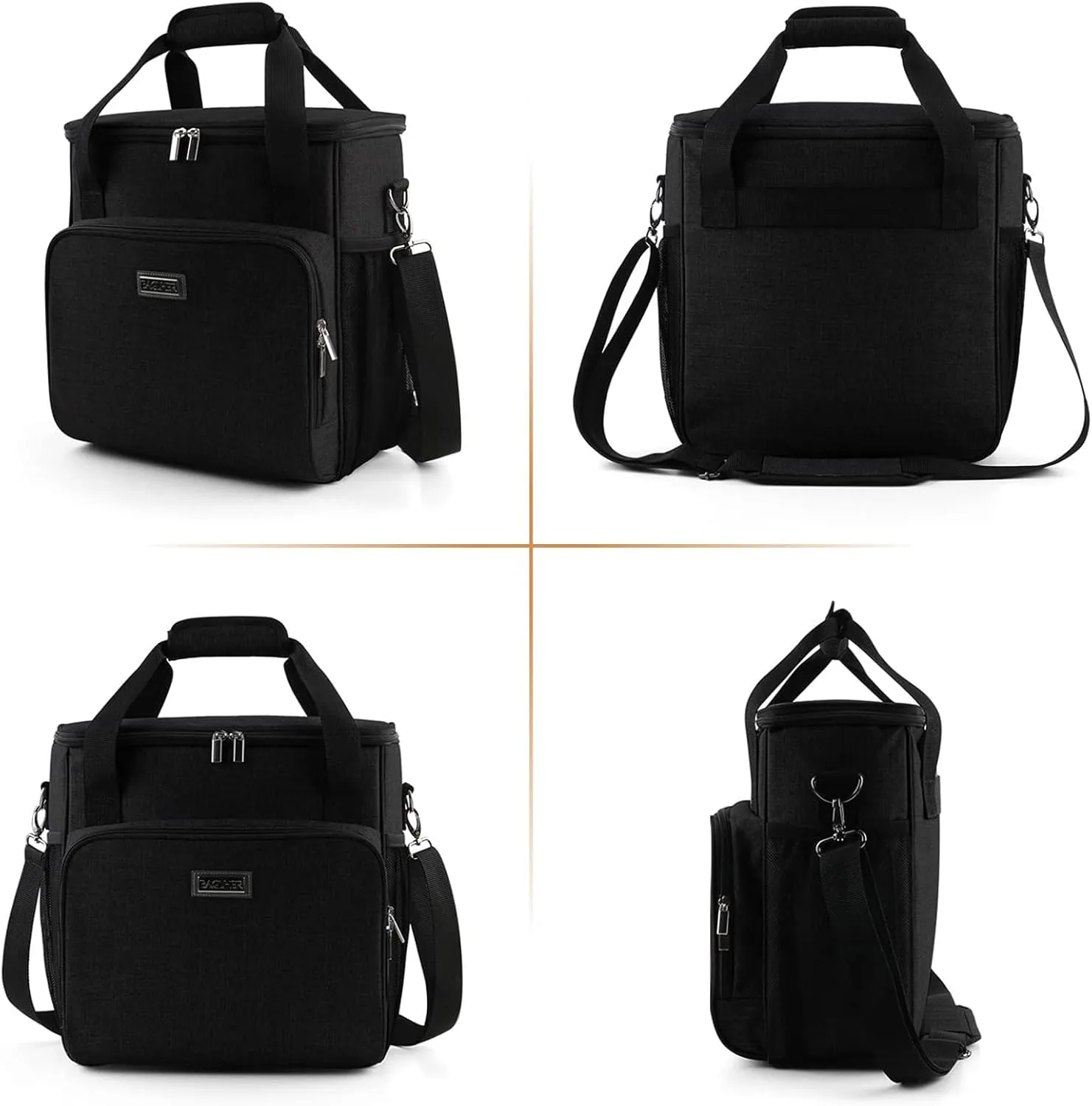BAGLHER Coffee Maker Travel Bag Compatible with Keurig K-Slim, Keurig K-Supreme or Other Accessories, Portable Coffee Maker Case with Shoulder Strap for Travel, Black