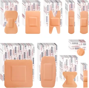 Bandages Variety Pack - 400 Pcs Assorted Bandages Bulk, Large Adhesive Fingertip Bandage, Waterproof Bandage Breathable for First Aid and Protect Wounds (10 Styles)