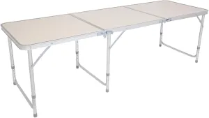 BAYUELSWU Small Folding Camping Table, Portable Folding Table Adjustable Height, 2 Feet Lightweight Aluminum Camping Table for Picnic Cooking Beach, 180 x 60 x 70 cm