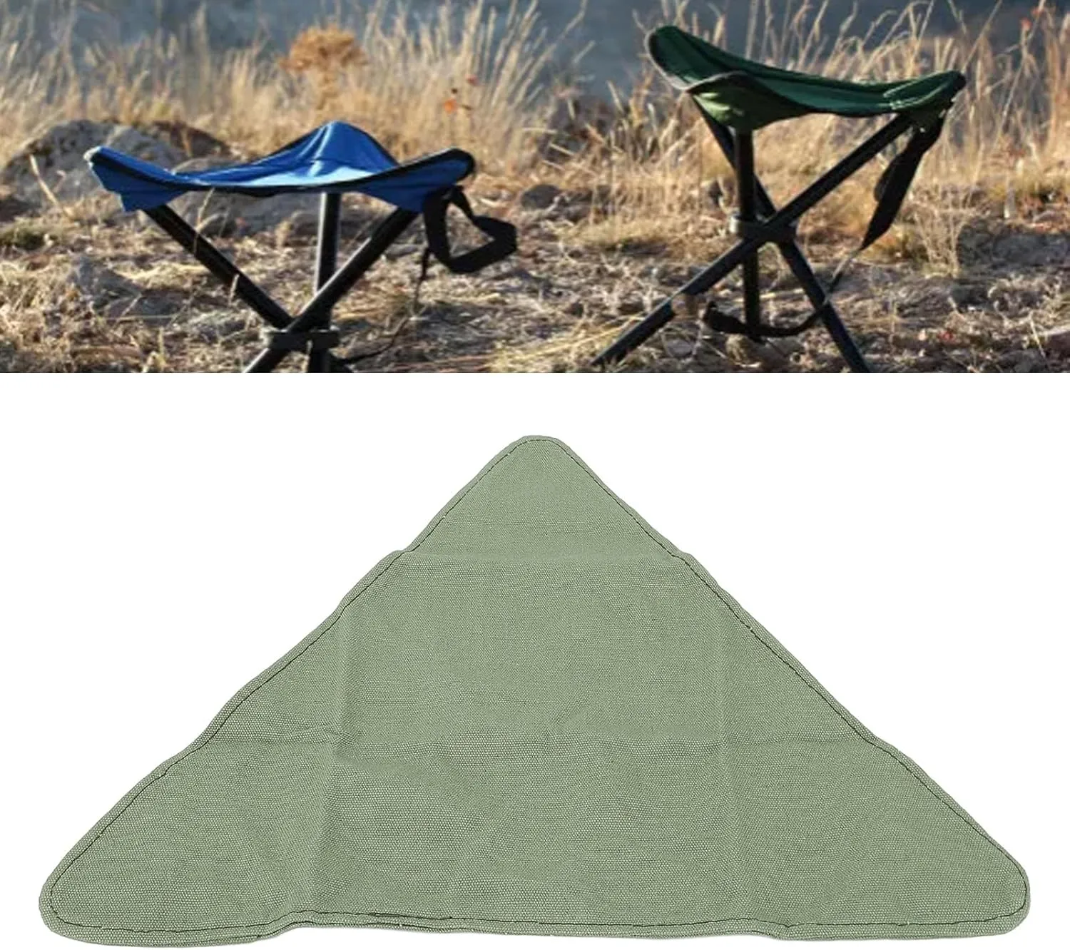 Beach Chair Cloth, Camping Chair Fabric Folding Camping Stool Cloth Chair Replacement Fabric with Rope, Foldable Recliner Cloth for Fishing Camping Beach and Yard