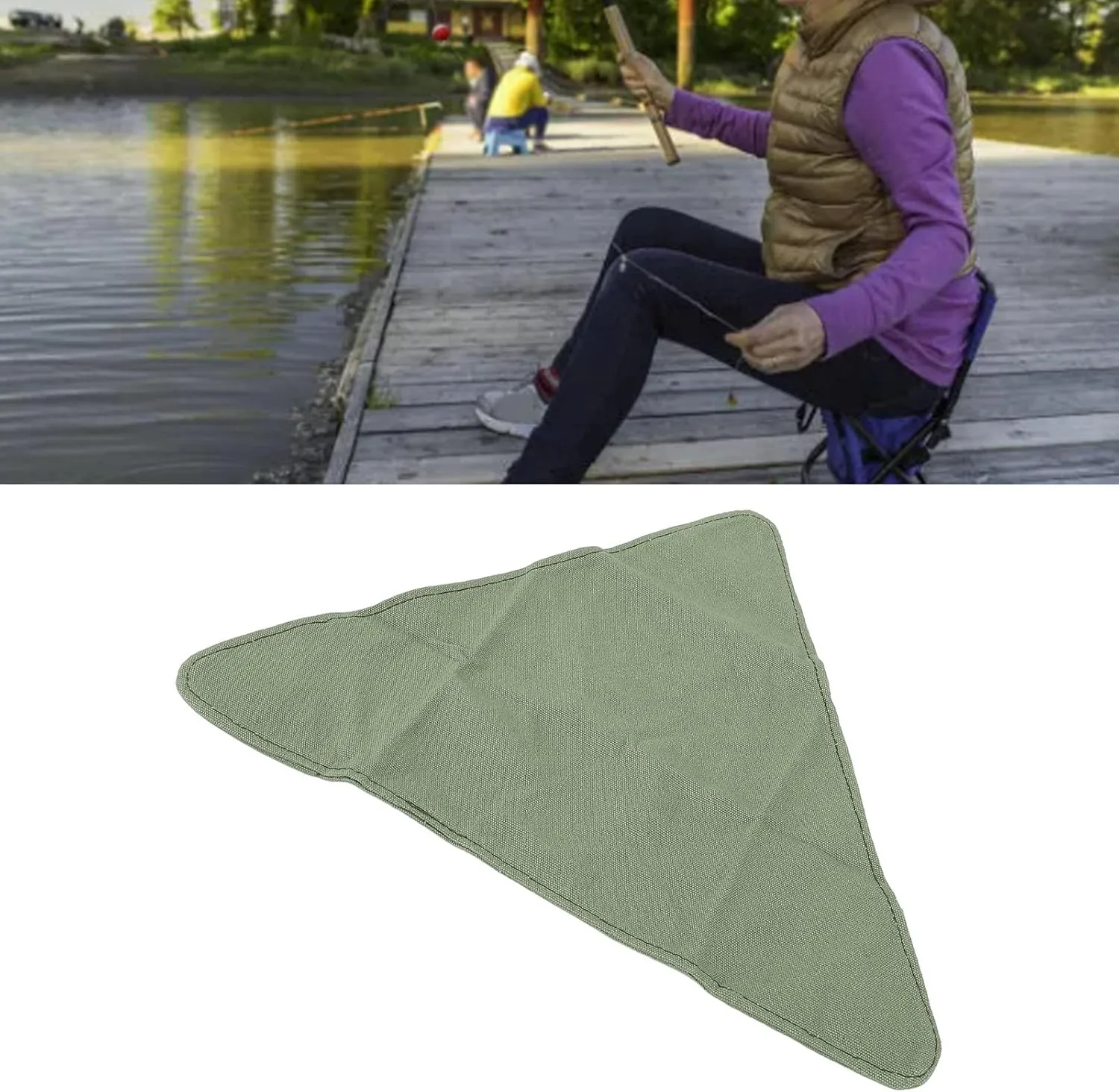 Beach Chair Cloth, Camping Chair Fabric Folding Camping Stool Cloth Chair Replacement Fabric with Rope, Foldable Recliner Cloth for Fishing Camping Beach and Yard
