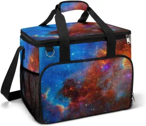 Beautiful Colorful Galaxy Cooler Bag, Collapsible Soft Sided, Large Leakproof Camping Cooler, Portable Travel Cooler for Camping, Road Trips