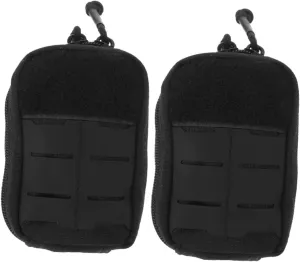 BESPORTBLE 2pcs Hiking First Aid Pouch Medical Storage Bag Compact Waist Nursing Bag for Travel Camping Outdoor Activities Lightweight Portable First Aid Accessories Pouch