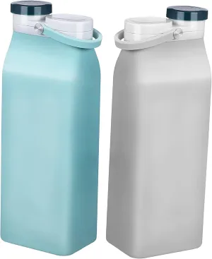BESPORTBLE 2pcs Water Bottle Foldable Leakproof Kettle Lightweight and Stylish for and Daily Activities