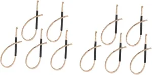 BESPORTBLE 2sets Fire Starter Waxed Jute Rope with Aluminum Sleeve for Campfires 5pcs*2
