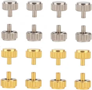 BESPORTBLE 300pcs Assorted Watch Crown Parts Repair Kit with Storage Box Includes for Watchmakers Collectors Durable Easy to Use