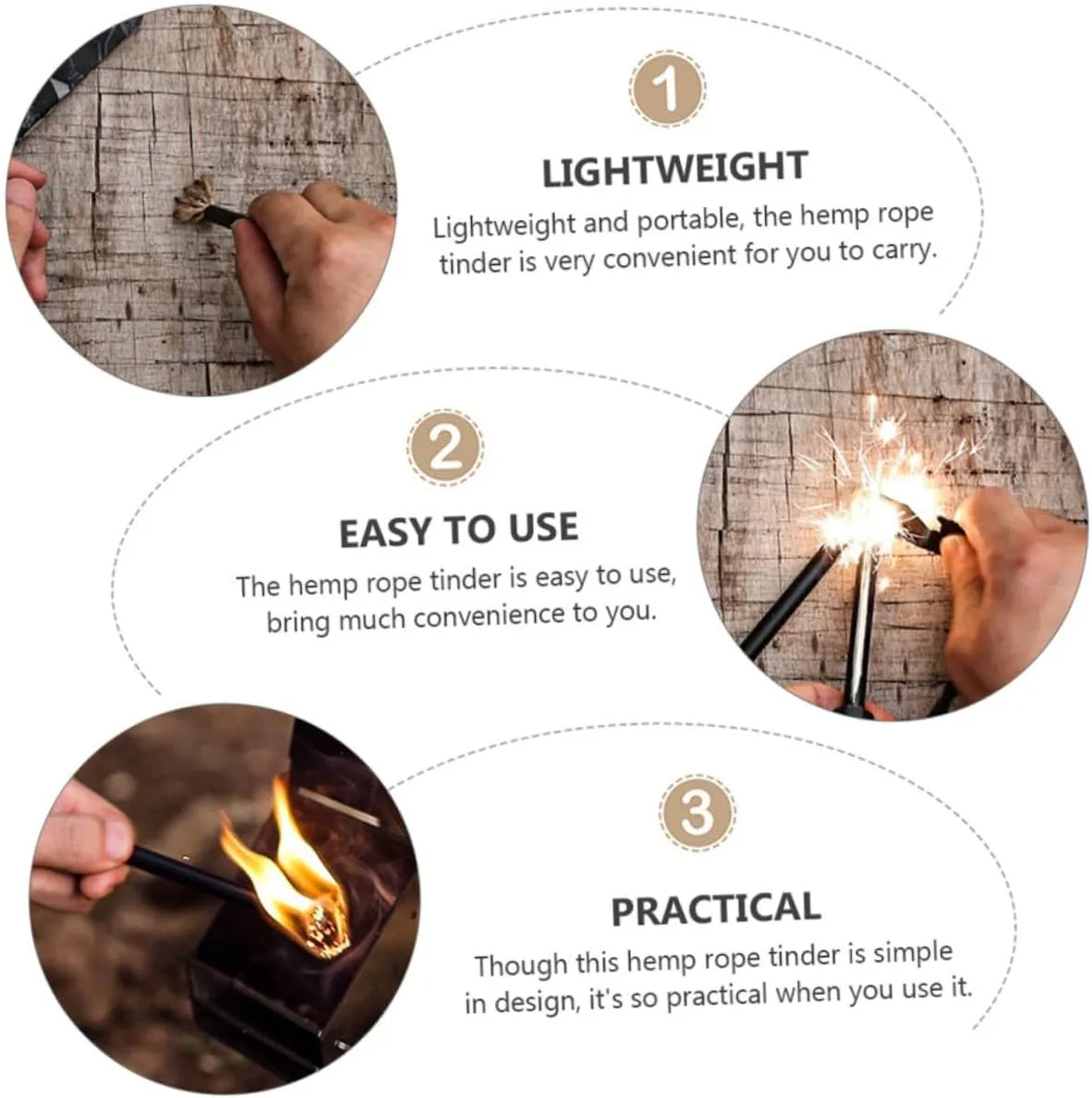 BESPORTBLE Firelighters Fun Camping Stuff Starters for Grill Camping Utensils Emergency Kit Lectric Wick Flint Fire