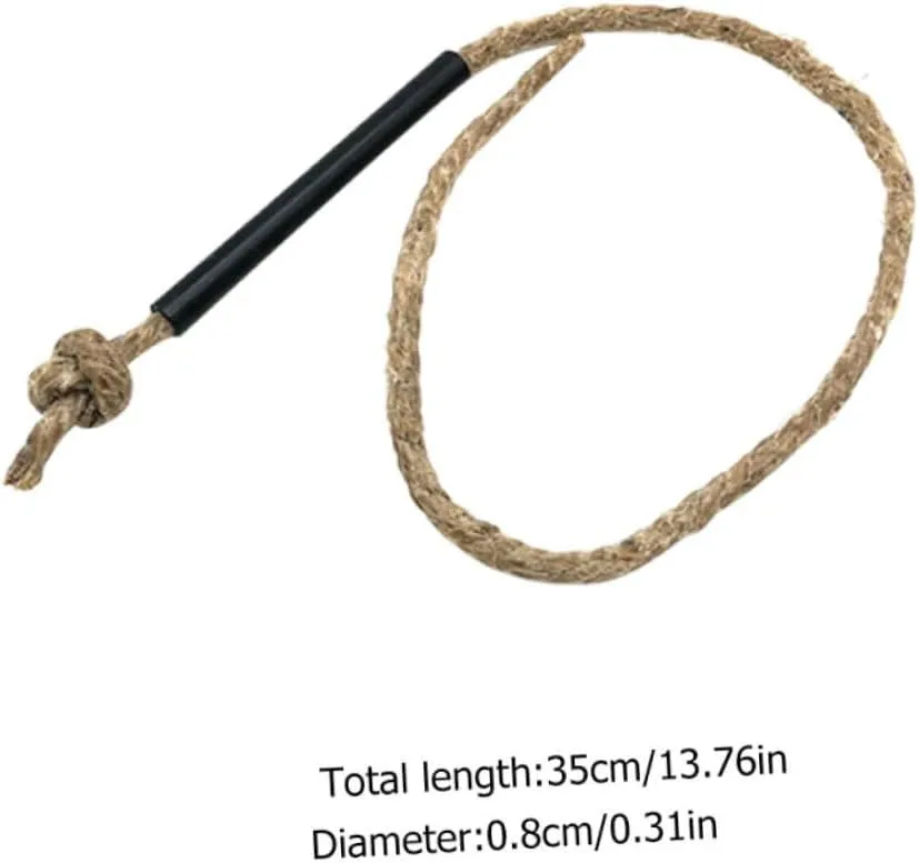 BESPORTBLE Kindling Wax Rope Camping Fire Rope Ferrocerium Waterproof Survival Cord Fire Starter Survival Waxed