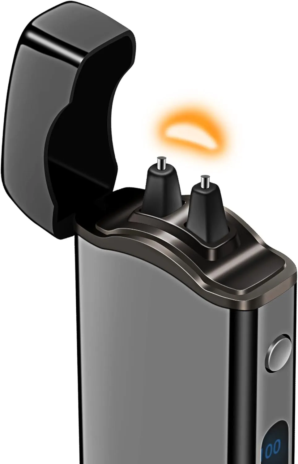 Big Arc Lighter Magical “Flame” USB Rechargeable Plasma Electric Cool Lighter (Black)