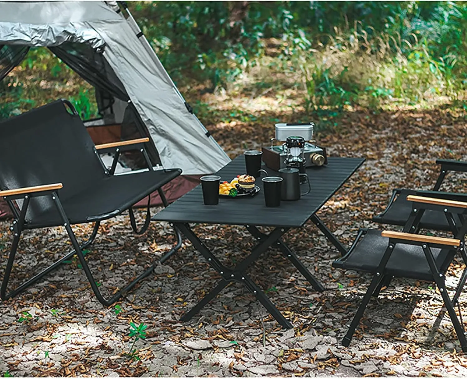 BK&MF Double Outdoor Folding Camping Chair,Portable Beach Camp Chair Comfortable Lawn Director Chair Heavy Duty for Storage and Travel,A,109x72x62cm(43x28x24inch)