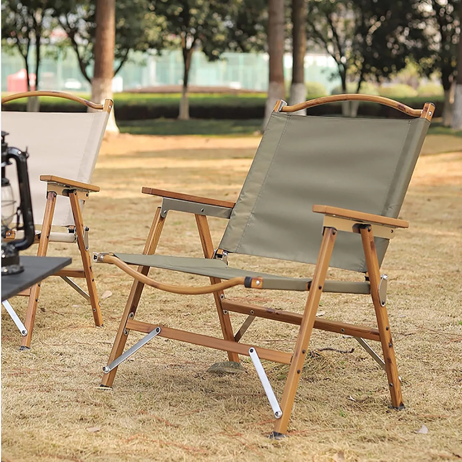 BK&MF Outdoor Folding Camping Chair, Stable Portable Compact Director Chair Heavy Duty with Storage Pocket Beach Camp Chair for Storage and Trave,C,48x49x71cm(19x19x28inch)