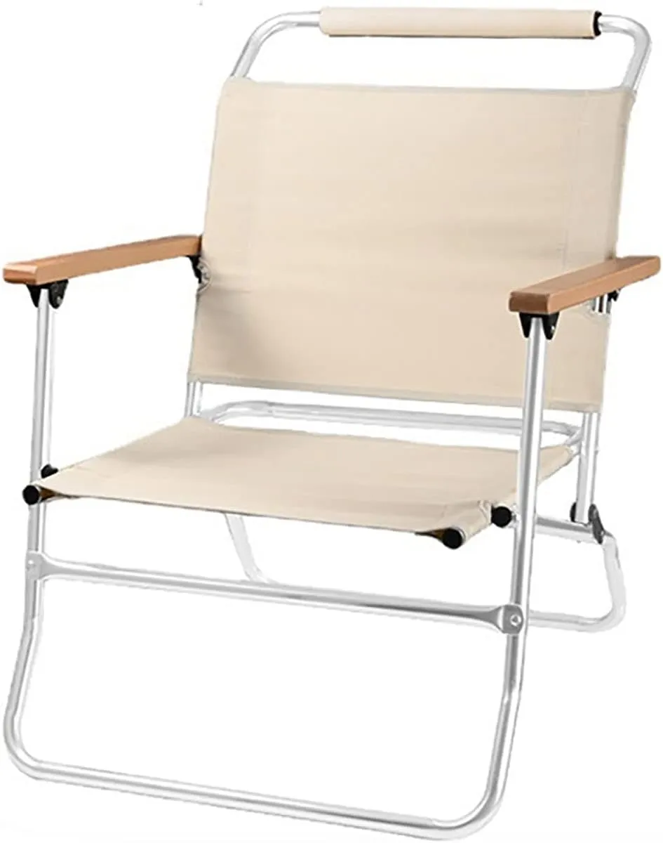 BK&MF Portable Folding Camping Chair,Outdoor Camping Lounge Chair with Padded Armrest Space Saving Comfortable Removable for Storage and Travel,A,57x50x74cm(22x20x29inch)