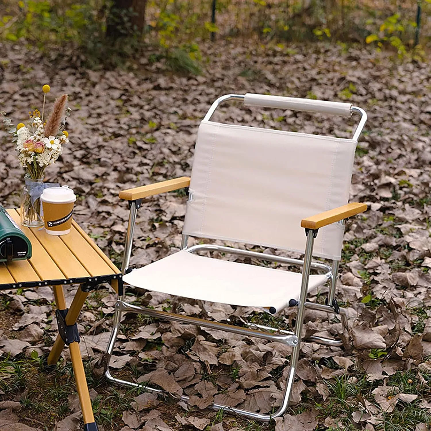 BK&MF Portable Folding Camping Chair,Outdoor Camping Lounge Chair with Padded Armrest Space Saving Comfortable Removable for Storage and Travel,A,57x50x74cm(22x20x29inch)
