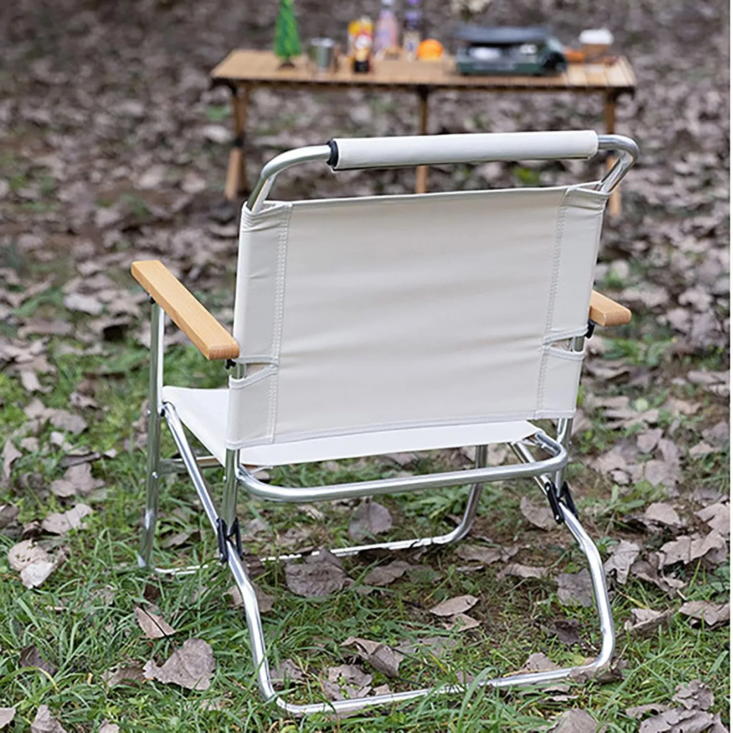 BK&MF Portable Folding Camping Chair,Outdoor Camping Lounge Chair with Padded Armrest Space Saving Comfortable Removable for Storage and Travel,A,57x50x74cm(22x20x29inch)