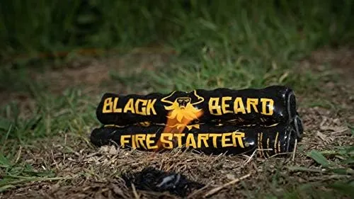 Black Beard Fire Starter Rope (1 Rope) | 100% Weatherproof Fire Starter for Campfires | Can Light 50  Fires with Over 4.5 Hour Burn Time | Infinite Shelf Life for Emergency Survival Kits | Made in USA