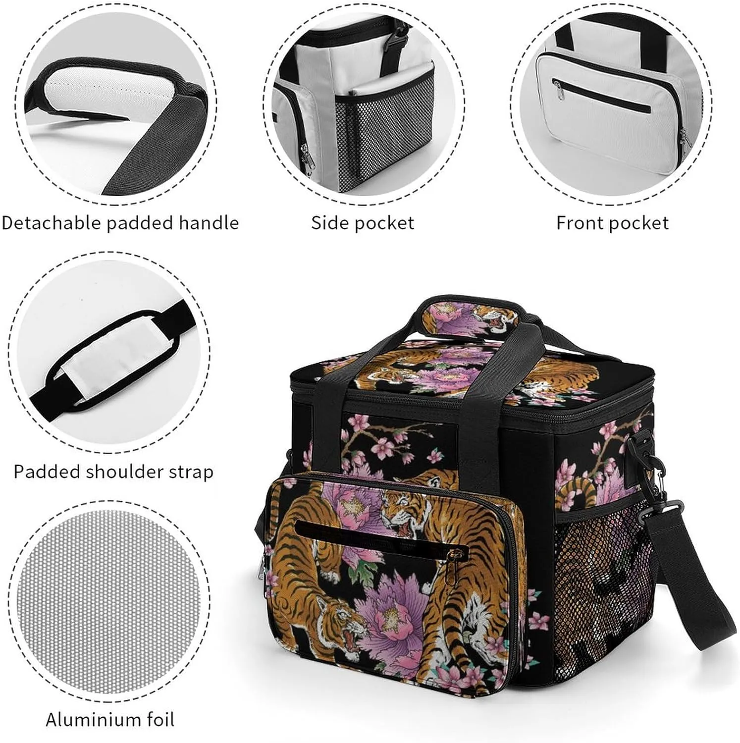 Blood Stains Spatter Portable 22.5L Soft Cooler Bag for Car Camping Halloween Horror Leakproof Ice Chest with Adjustable Strap Insulated Lunch Box for Work Hiking Picnic