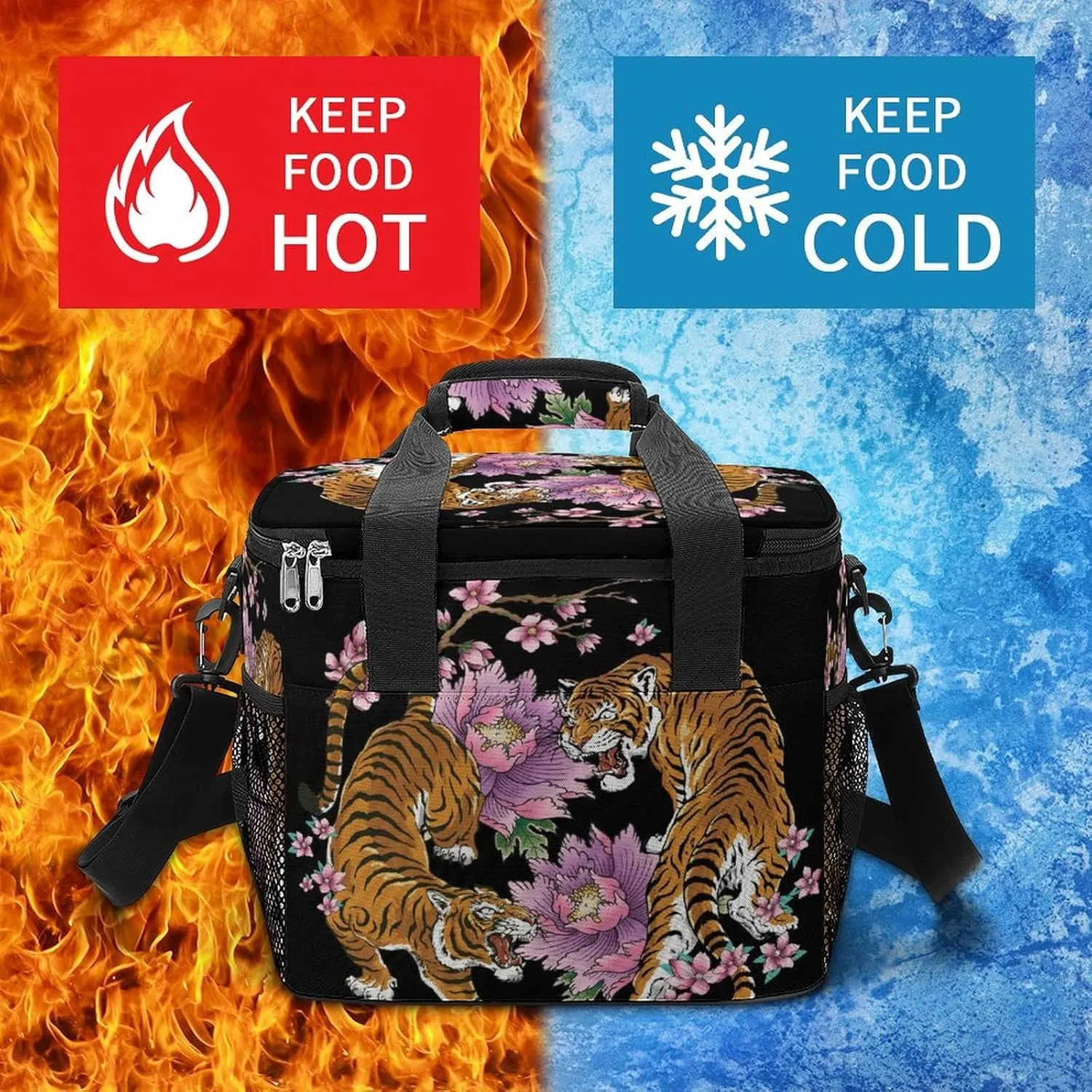 Blood Stains Spatter Portable 22.5L Soft Cooler Bag for Car Camping Halloween Horror Leakproof Ice Chest with Adjustable Strap Insulated Lunch Box for Work Hiking Picnic