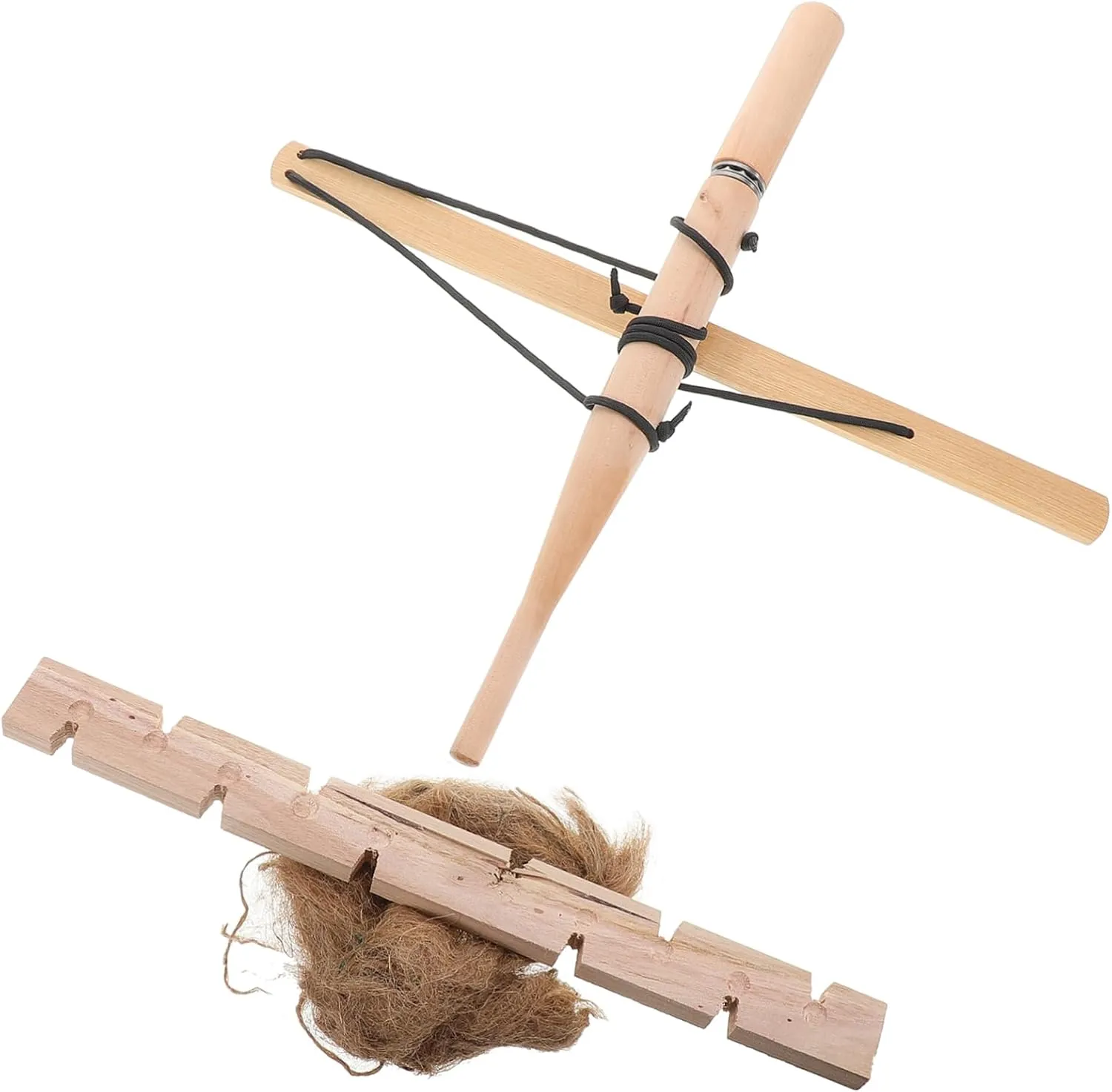 Bow Drill Fire Starter Kit Lightweight Outdoor for Camping Backpacking Safe Wood Materials for Friction Fire Making Equipment