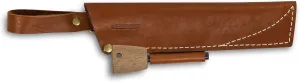 BPS Knives Brown Belt Knife Sheath with Fire Steel - Leather Sheath for Fixed Blade Knife with Fire Starter - Outdoor, Hunting, Bushcraft, Camping Fixed Blade Knives