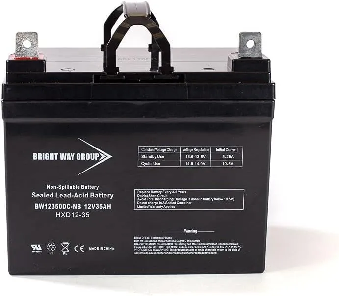 Bright Way Replacement Battery for Permobil Entra 12V 35Ah NB Mobility Scooter Battery